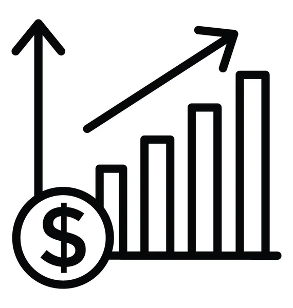 Ikona wektor wykres przychodów — Wektor stockowy
