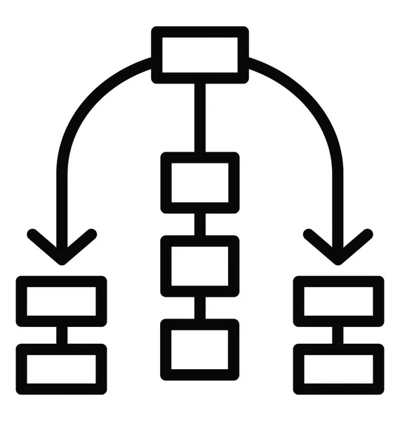 Icône vectorielle de diagramme de flux — Image vectorielle