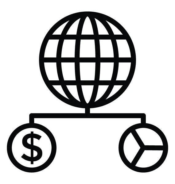 Vector de mercados globales Icono — Archivo Imágenes Vectoriales