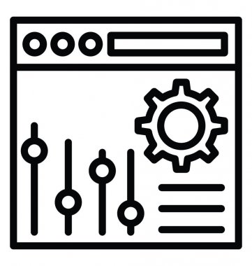 App ayarları vektör simgesi