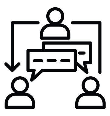 Takım sohbet vektör simgesi