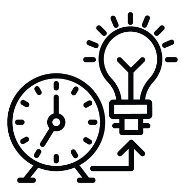 Fikir zaman vektör simgesi