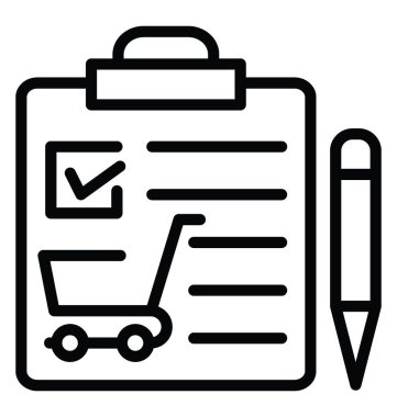 Sipariş listesi vektör simgesi