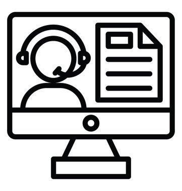 Online Konsültasyon vektör simgesi