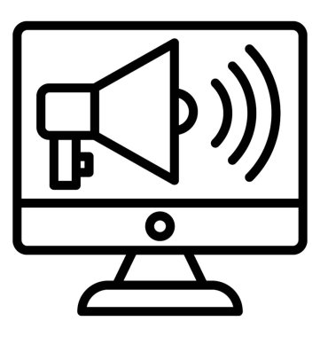 Online promosyon vektör simgesi