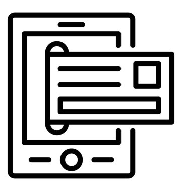 mobil bankacılık vektör simgesi