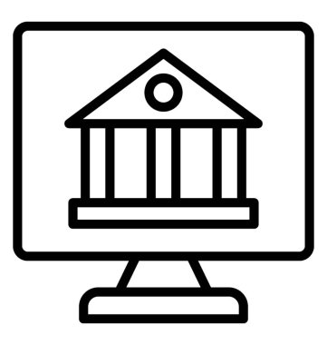 çevrimiçi bankacılık vektör simgesi