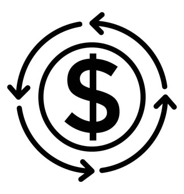 Para transferi vektör simgesi