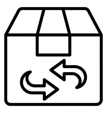 Teslimat ve kolay dönüş vektör simgesi