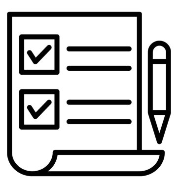 Anket listesi vektör simgesi