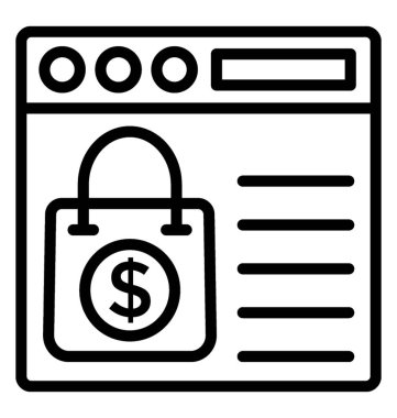 Web Mağazalar vektör simgesi