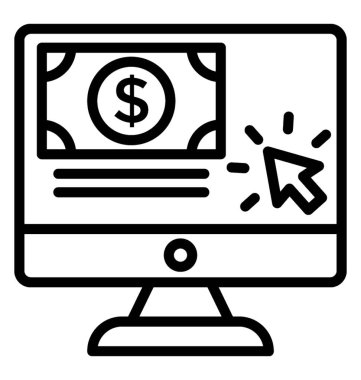 Elektronik ödeme vektör simgesi