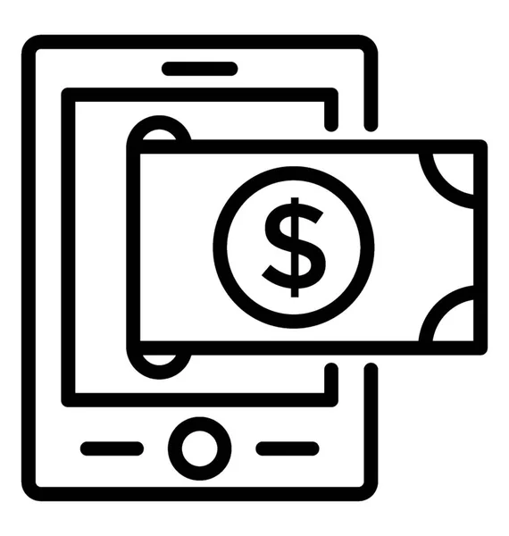 Mobile banking icône vectorielle — Image vectorielle