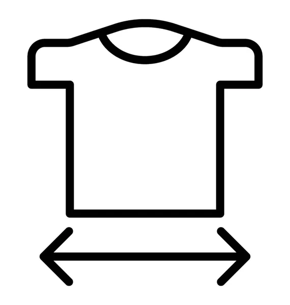 Guía de tallas de vestido Vector Icono — Vector de stock