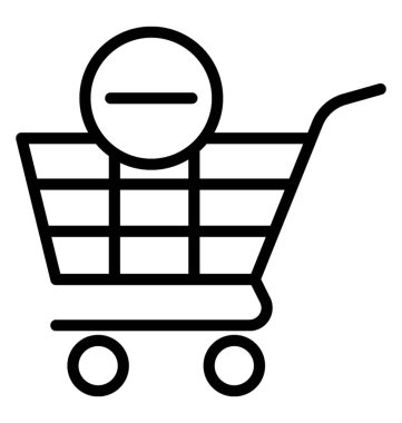 Boş sepeti vektör simgesi