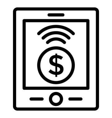 mobil ödeme vektör simgesi