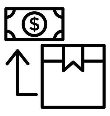 Para iade garantisi vektör simgesi