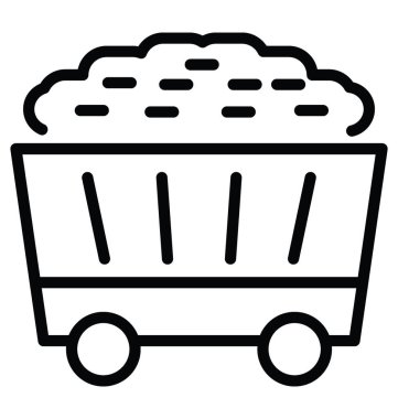 Kömür madenciliği vektör simgesi