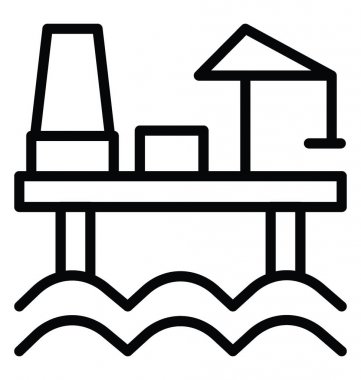 Offshore Platform vektör simgesi