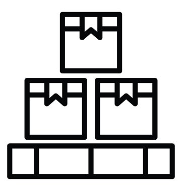 Üretim satırı vektör simgesi