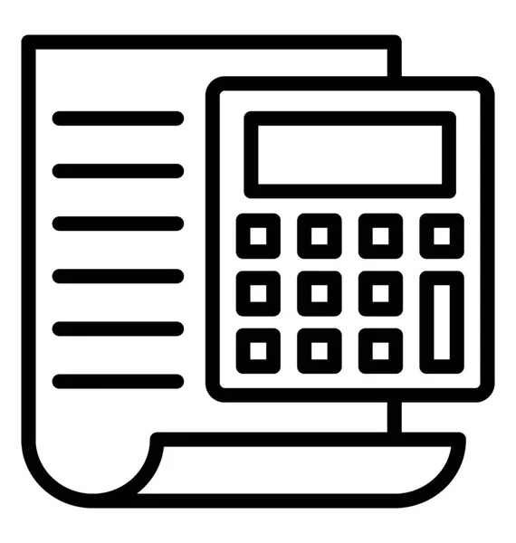 Költségvetés kalkulátor Vector Icon — Stock Vector