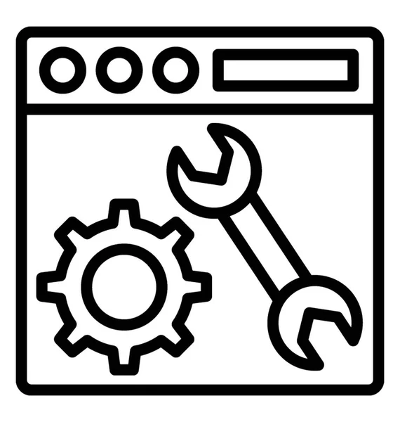 Ícone de vetor de manutenção do site — Vetor de Stock