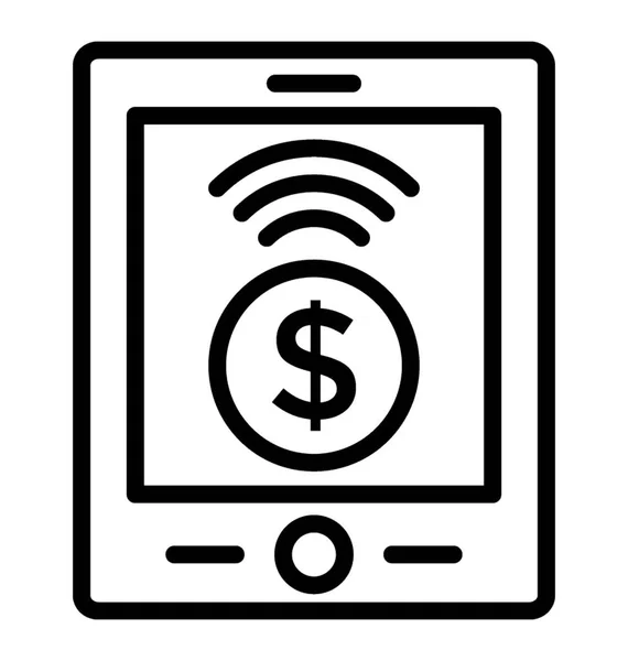 Ícone do vetor de pagamento móvel —  Vetores de Stock
