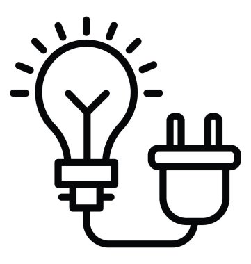 Elektrik vektör simgesi