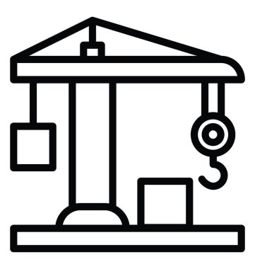 Vinç kaldırma vektör simgesi