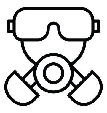 Endüstriyel koruma maskesi vektör simgesi