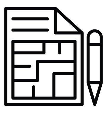 İnşaat planı vektör simgesi