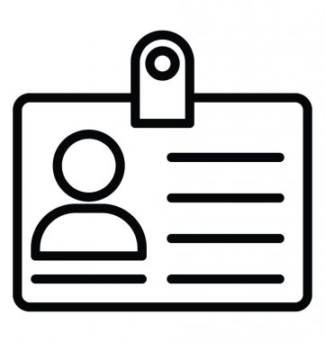 İşçi kimliği vektör simgesi