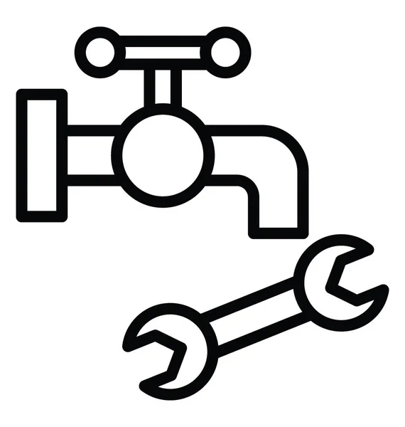 Sanitär-Vektor-Symbol — Stockvektor