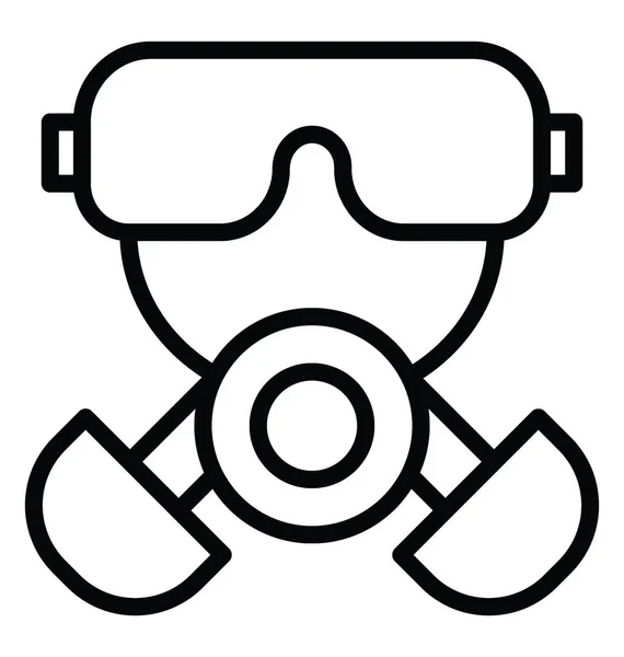 Masque de protection industrielle Icône vectorielle — Image vectorielle