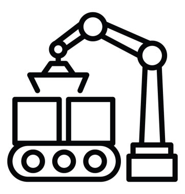 Konveyör bant vektör simgesi