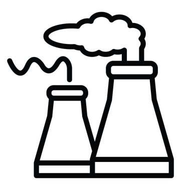 Nükleer santral vektör simgesi