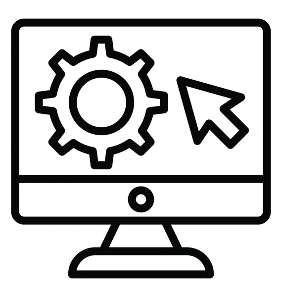 Monitor vector icono — Archivo Imágenes Vectoriales