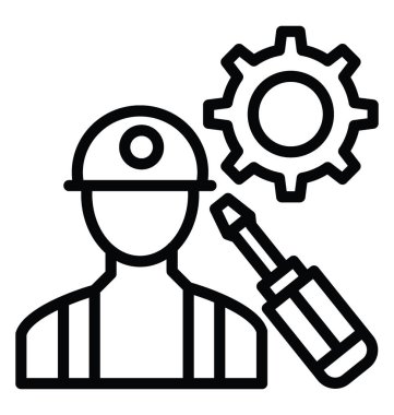 Mühendis vektör simgesi