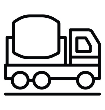 Beton kamyonu vektör simgesi
