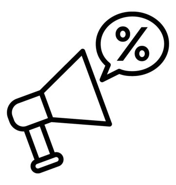 Promosyon vektör simgesi