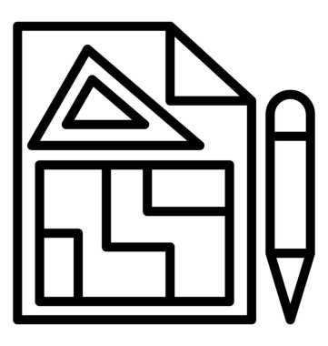 Mimari planlar vektör simgesi