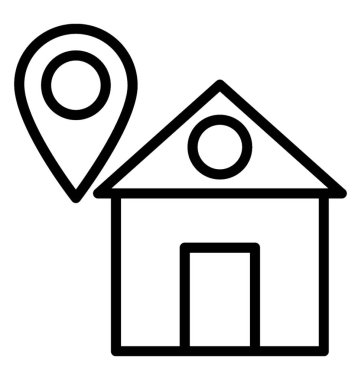 Ev konumu vektör simgesi