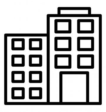 Daire bina vektör simgesi