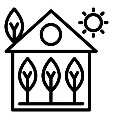 Ekolojik ev vektör simgesi