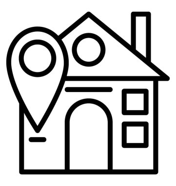 Ev konumu vektör simgesi
