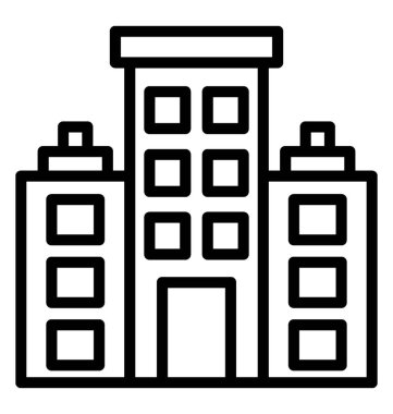 Daire bina vektör simgesi