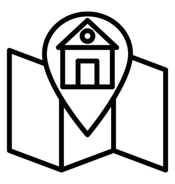 Ev konumu vektör simgesi