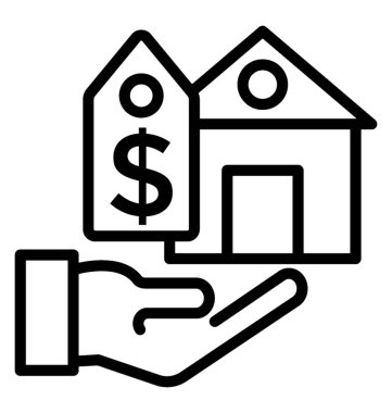 Satın alma ev vektör simgesi