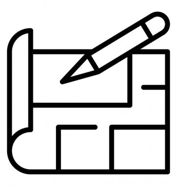 Mimari planlar vektör simgesi