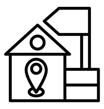 Ev konumu vektör simgesi